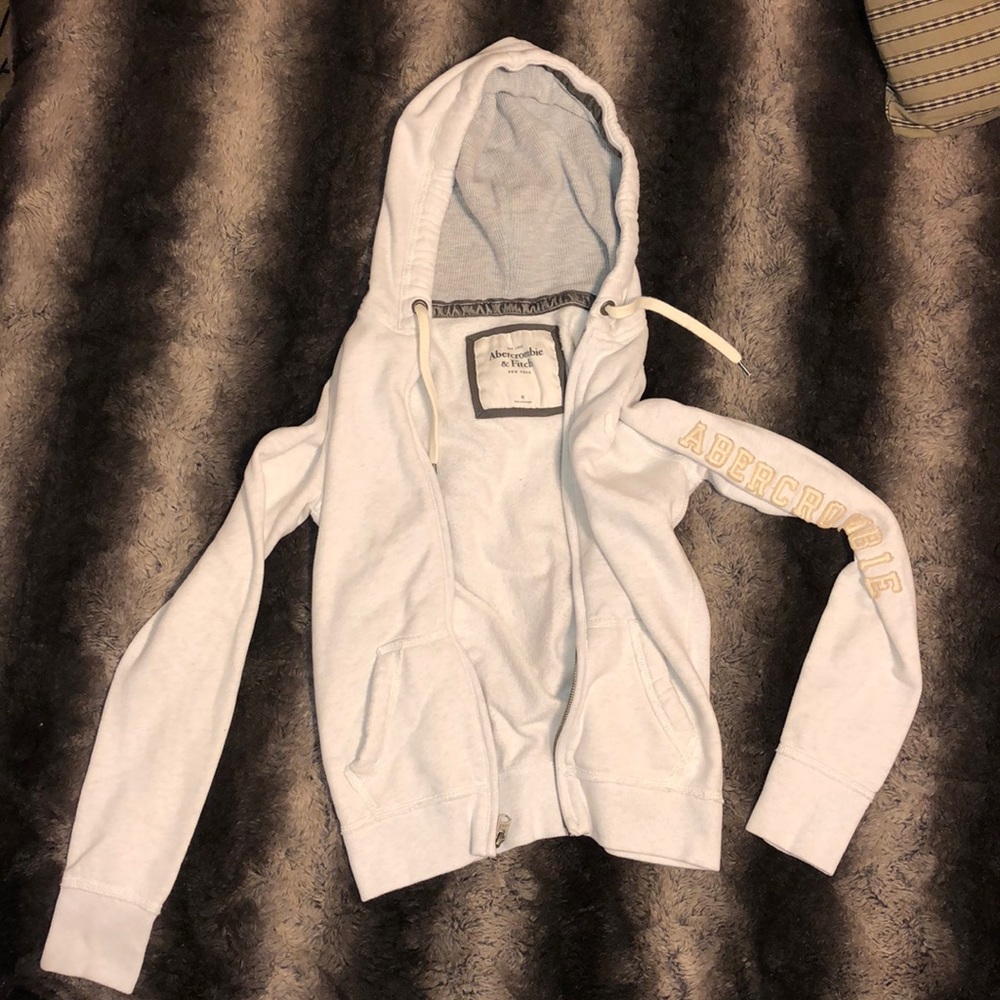 Abercrombie &Fitch white zip up
